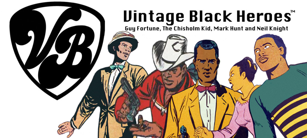 Vintage Black Heroes Logo With 4 Characters