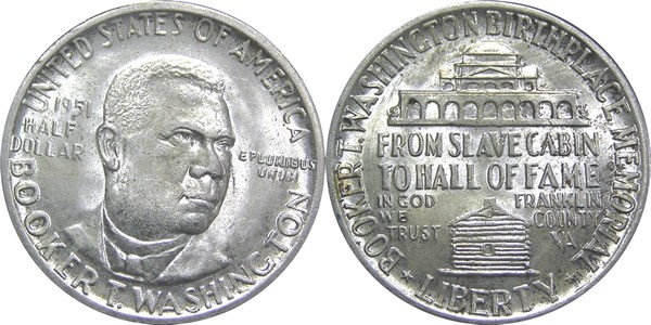 Booker T.  Washington Silver Dollar