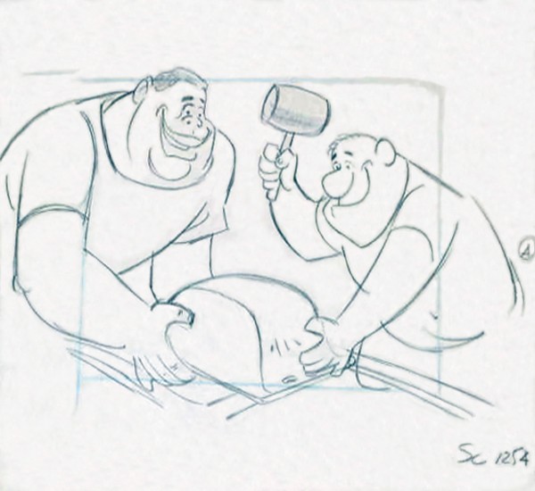 Where's Huddles - Freight Train Original Production Drawing