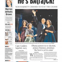nytimes front page photo obama bernie