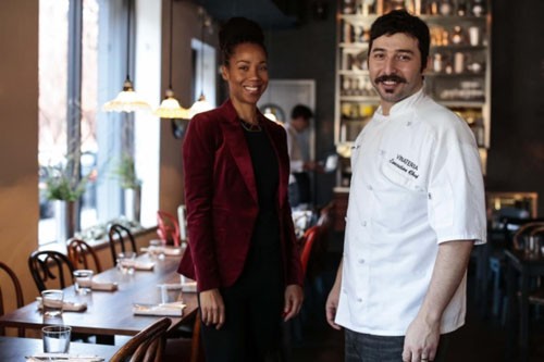 Owner Yvette Leeper-Bueno (l.) and executive chef Gustavo Lopez at Vinateria 