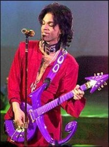 Prince with guitar