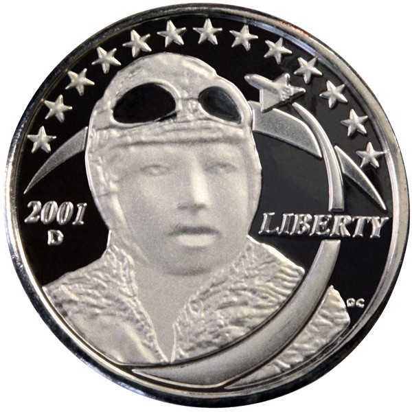Bessie Coleman Silver Concept Coin Obverse