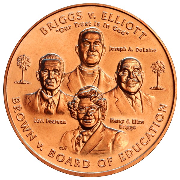 Brown V Board Of Education Bronze Medal Front