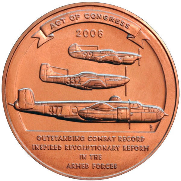Tuskegee Airmen Bronze Medal Back