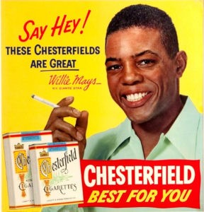 Willie Mays/ Chesterfield Cigarettes
